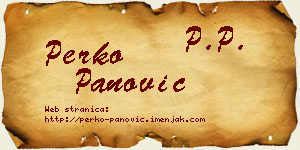 Perko Panović vizit kartica